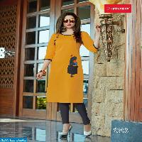 pahervesh niharika vol-2 Wholesale hand printed Ready made long kurtis